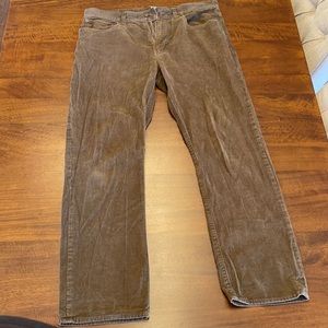 J Crew Vintage Slim Straight Brown Corduroy Jeans 32x30